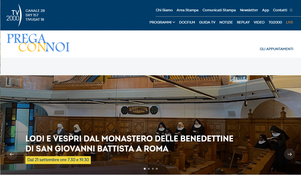 Lodi e vespri su TV2000!